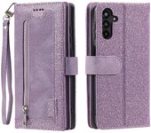 Para Samsung Galaxy A55 5G Funda de cuero 9 titular la tarjeta Folio cubierta del teléfono