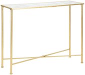 Consola MF629, metal, oro, 100x35x80 cm