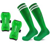Loogdeel 1Pair Soccer Shin Guards Socks Set Football Over Knee Length Socks Shin Straps Adult Sports Leg Support Board Equipment