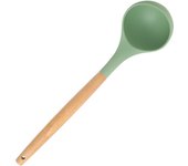1Pcs Silicone Kitchenware Non-stick Cooking Utensils Cookware Spatula Egg Beaters Shovel Wooden Handle Kitchen Tool Accessories