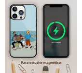 Cartoon T-Tintin Funny Dog Phone Case For Magnetic Attraction iPhone 11 12 13 14 15 Mini Pro XS Max X S Plus XR Shell