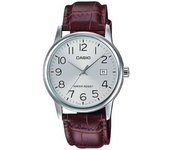 Casio 2784 MTP-V002L-7B2 Reloj Clásico para Hombre – Elegancia Atemporal, Correa de Cuero, Movimiento de Cuarzo y Resistencia al Agua