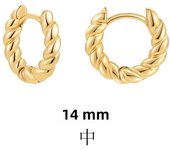 12/14/16mm Trendy Twisted Small Round Huggies Earrings for Women Fashion Gold Color Circle Tiny Hoop Earrings Ear Buckle Jewelry