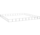 vidaXL Perrera plateada 100 m² acero