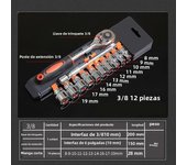 1/4'' 3/8''  1/2'' Socket Wrench Set Extension Rod Multi-function Ratchet Spanner Set Car Motorcycle Repair Hand Tool Set