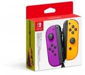 Nintendo Switch Joy-Con Mando Controller Pair - Neon Purple (L) & Neon Orange (R)