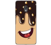 Tumundosmartphone Funda Gel Tpu para Alcatel 1C 2019 diseño Helado Chocolate Dibujos