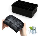 Bandejas para cubitos de hielo, paquete de 2 30 moldes de silicona para cubitos de hielo, cubitos de hielo cuadrados grandes