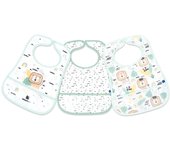 Set de Babetes 3 uds Savanna Menta Kikkaboo