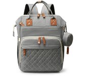 Bolsa de pañales con cambiador, mochila impermeable 3 en 1 para pañales de bebé con cambiador plegable, mochila de viaje grande para niños y niñas