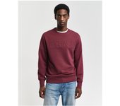 GANT SUDADERA GANT CUELLO REDONDO CON GRABADO BURDEOS