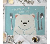 4pc/6pc Children's Cute Animal Style Pattern Placemat Cotton Linen Fabric Table Mats Family Dinner Tableware Kitchen Table Mat