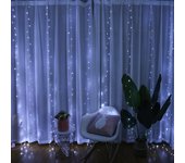3/6M LED Curtain Garland Fairy String Lights Christmas Holiday Party Wedding Decoration USB Remote 8 Modes Waterfall Lighting