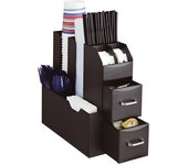 Organizador la hora del cafã‰ 2 cajones para cãpsulas y varios compartimentos 315x140x290 mm negro archivo 2000 cd901 ne