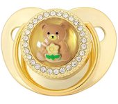 Chupete De Silicona Para Bebe Niña With Patrón De Oso Rosa BPA Free Gift Para Niños Incluye Cadena Y Cubierta Antipollo Para 0-3 Años