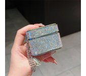Luxury Bling Shiny Rhinestone Earphone Case For AirPods 3 Pro 2 1 Pro2 Bracelet Chain Plating Bluetooth Headphone Protect Cover