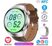 Reloj inteligente deportivo popular con pantalla redonda, Bluetooth, llamadas, resistente al agua, asistente de voz