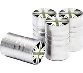 4Pcs/set White UK Flag Car Wheel Air Cover Dust Proof Car Accessories Car Air Valve Stem Caps For Toyota Suzuki Mazda Ford