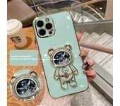 Nova 9 SE Case Quicksand Bear Astronaut Phone Case For Huawei Nova 9SE 8i 5t 3i 7SE 7 8 9 10 Pro Y70 Y90 Plating Kickstand Cover