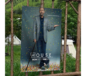 House MD TV Small Size Cheerleading Banner Hand Pulled Flag Outdoor Atmosphere Flags