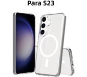 For Galaxy Wireless Magnetic Clear Case Samsung S25 S23 S21 Fe S24 Ultra S22 Plus Z Fold Flip 6 5 4 3 Magsafe Magnets Cover