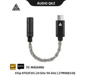 QKZ TC MAX Pro USB Type C To 3.5mm Headphone Amplifier Audio Decoder IEM AMP Mobile Phone Adapter HiFi DAC CX31993/KT02F20 Chip