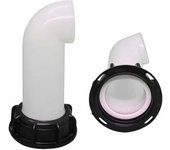Boquilla de drenaje con tuerca, válvula de boquilla para tanque de agua, extensión para tanque IBC de 1000 l, extensión para agua de lluvia, boquilla de manguera, adaptador universal para conector de grifo de tanque IBC