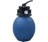 vidaXL Filtro de arena piscina con válvula de 4 posiciones azul 300 mm
