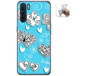 Tumundosmartphone Funda Gel Tpu para Oppo A91 diseño Mariposas Dibujos