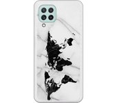 Funda compatible con Samsung Galaxy A22 4G - Be Unique Funda Gel mármol mapa negro