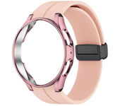 Original Silicone Strap For Samsung Watch 5/4 40 44mm Watch 5 Pro 45mm Magnetic Buckle Band+Case Galaxy Watch 4 Classic 42 46mm