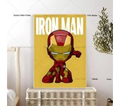 1PC MINISO Marvel SpiderMan Iron Man Avengers Poster Self-adhesive Art Waterproof Paper Sticker Coffee House Bar Room Wall Decor