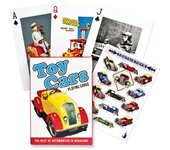 Piatnik Baraja de poker de 55 cartas Coches de juguete Vintage Catálogo 100 años de historia Juego mesa Jugar Adultos Colección Coleccionable Poquer
