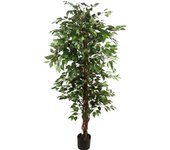 Poenia Arte Floral - Árbol Artificial Ficus en Maceta 190cm - REF 630532 - Decoración Realista