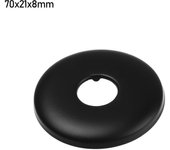 New Black Shower Faucet Decorative Cover Chrome Finish Stainless Steel Water Pipe Wall Covers Bathroom Accessories