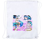 3 MOCHILAS DE CUERDAS urusei yatsura lamu lum la chica invasora ogro oni kirin playa piscina picnic excursion personalizada