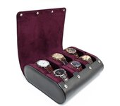 Watch Travel Case - for Men - for Women -Watch Roll Travel Case Organizer Display - Watch Case - 6 Slots Watch Box Organizer