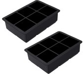 1 or 2 pcs Ice Cube Trays Silicone Sphere Whiskey Ice Ball Maker with Lids Large Square Ice Cube Molds for Cocktails Bourbon