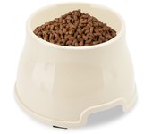 Cuenco para Perros Spaniel, Cuenco Elevado para Comida y Agua, antideslizante, Cuenco Elevado para perros pequeños, medianas y grandes (M, Blanco)