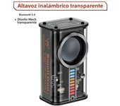 Toocki Portable Bluetooth Speaker 3D Stereo Surround Bluetooth 5.0 Wireless Speaker Dazzling Lighting Transparent Mecha Soundbar