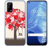 Tumundosmartphone Funda Gel Tpu para Realme 7 5G diseño Pajaritos Dibujos