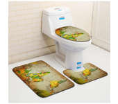 3D Ocean Seabed Animals Toilet Cover Bath Mat Sets Fish Dolphin Printed Bathroom Curtain Set Waterproof Fabric Shower Curtains