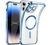 Case Claro magnético para el iPhone 14 Pro Max, cubierta mate helada Delgada a prueba de choques de La Caja del teléfono del silicón para el iPhone 14 Pro Max 6,7 pulgadas
