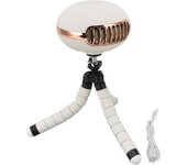 Ventilador para cochecito de Bebé with form de pulpo, 3 velmodades de Viento, ventilador portátil para cochecito de Bebé with Batería USB, 3W, Blanco