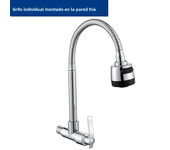 Grifo de cocina Flexible con pulverizador, grifería de acero inoxidable para fregadero, lavamanos colgante, SUS304
