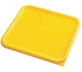 Rubbermaid Cubo de Basura Grande Amarillo con Tapa Cuadrada - Resistente y Fácil de Limpiar