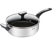 Olla Guisera Sartén Tefal Emotion 26 cm, 4L, Revestimiento interior Titanio, Tapa cristal, todo tipo de cocinas incluido inducción