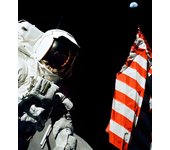 Apollo Missions Poster Saturn V Launch Astronaut on Lander Canvas Painting Print Wall Art Picture for Living Room Office Decor