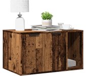 vidaXL Mueble arenero para gatos madera artisian 80x50x45 cm en color Roble/Marrón roble/Negro y más | almacenamiento funcional diseño moderno para baño dormitorio sala