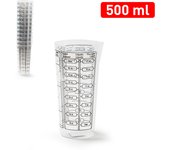 Vaso Medidor 0,5 Litros 11773 - Plástico de Alta Calidad - Transparente - Plastic Forte